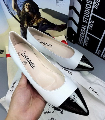 CHANEL Shallow mouth flat shoes Women--097